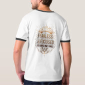 Retro Lion motivierend Männer in Shirt Design (Rückseite)