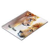 Retro Lion Prints - Klassische Naturlandschaft Notizblock (Linke Seite)