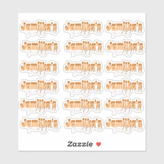 Retro Lipgloss Lip Imprint Logo Business Sticker (Blatt)