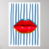 Retro Lippen Poster (Vorne)