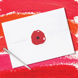 Retro Lippen Red Lipstick Runder Aufkleber