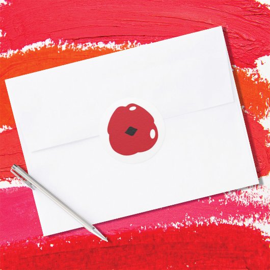 Retro Lippen Red Lipstick Runder Aufkleber