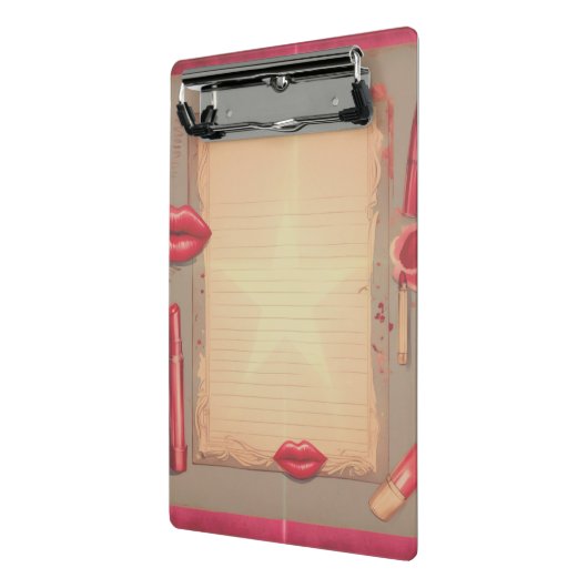 Retro-Lipstick Mini Klemmbrett (Gewinkelt2)