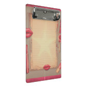 Retro-Lipstick Mini Klemmbrett (Schrägansicht)