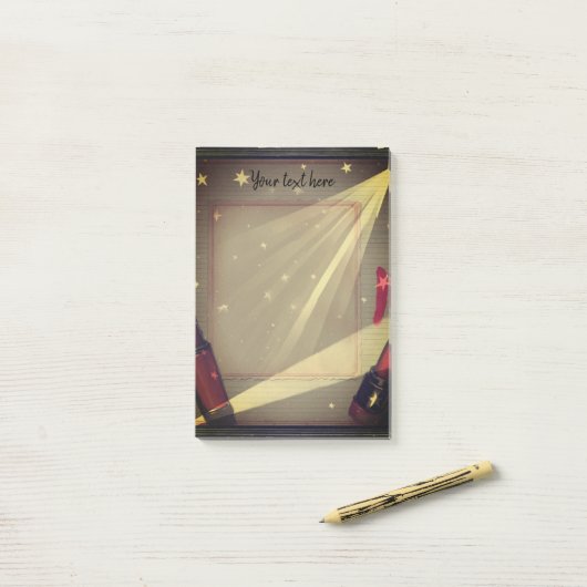 Retro-Lipstick Post-it Klebezettel (Auf Schreibtisch)