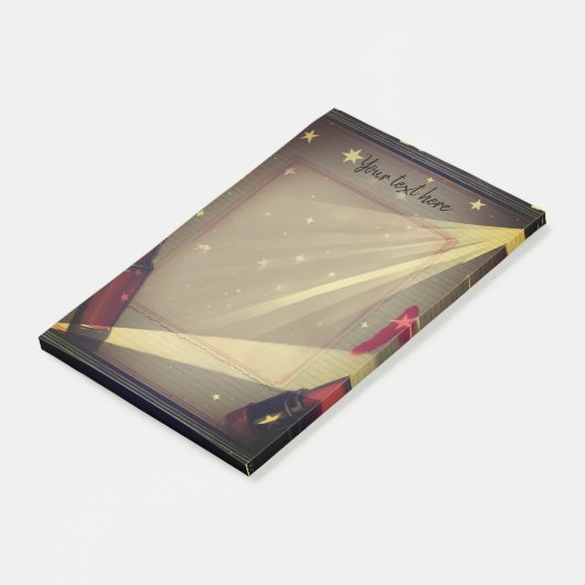 Retro-Lipstick Post-it Klebezettel (angewinkelt)