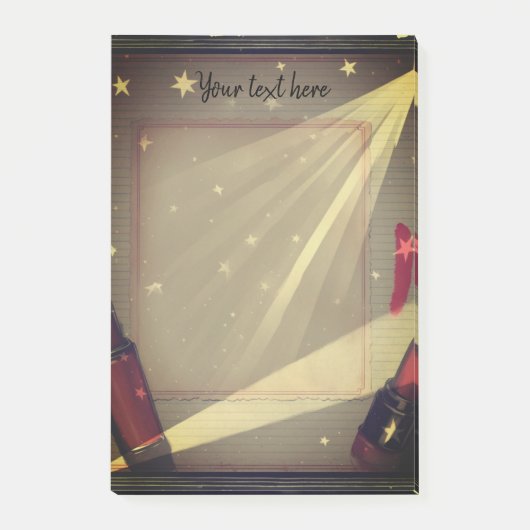 Retro-Lipstick Post-it Klebezettel (Vorderseite)