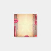 Retro-Lipstick Post-it Klebezettel (Vorderseite)
