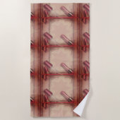 Retro-Lipstick Strandtuch (Vorderseite)