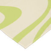 Retro Liquid Swirl Abstrakt leicht Limon beige Tischdecke (Schrägansicht)