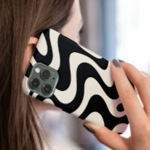 Retro Liquid Swirl Abstraktes Muster Telefongehäus