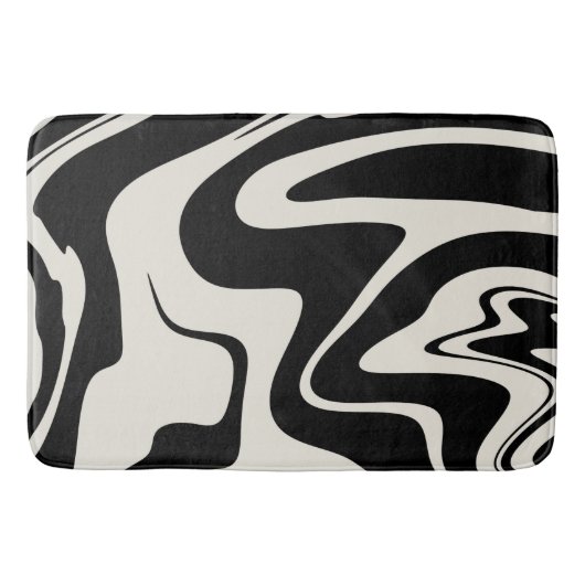 Retro Liquid Swirl Glam #2 #retro #decor #art  Badematte (Vorderseite)