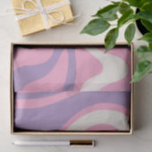 Retro Liquid Swirl Groovy Abstrakt Lila rosa Seidenpapier (Geschenk)