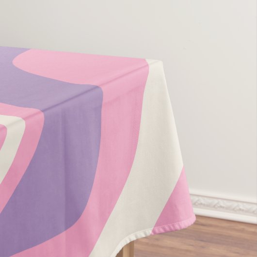 Retro Liquid Swirl Groovy Abstrakt Lila rosa Tischdecke (Beispiel)
