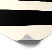 Retro Liquid Swirl Modernes Abstraktes Muster Schw Poster (Ecke)