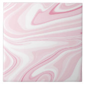 Retro Liquid Swirl Pink Painting Ästhetik Fliese (Vorderseite)