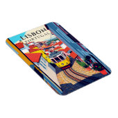 Retro Lissabon Tramlinie Vintage Reisen Souvenir Magnet (Rechte Seite)
