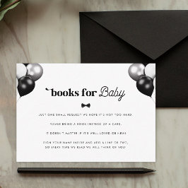 Retro Little Gentleman Boy Books for Baby Shower Begleitkarte