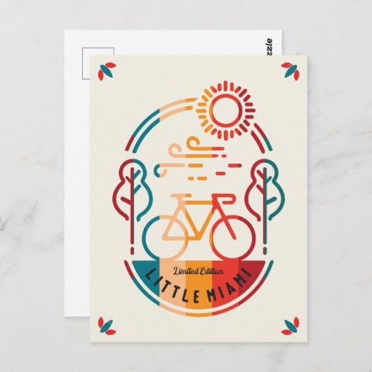 Retro Little Miami Bike Trail Postkarte (Vorne/Hinten)