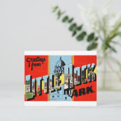 Retro Little Rock Arkansas Postkarte (Stehend Vorderseite)