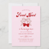 Retro Little Sweetheart Valentinstag Geburtstag Einladung (Vorderseite)