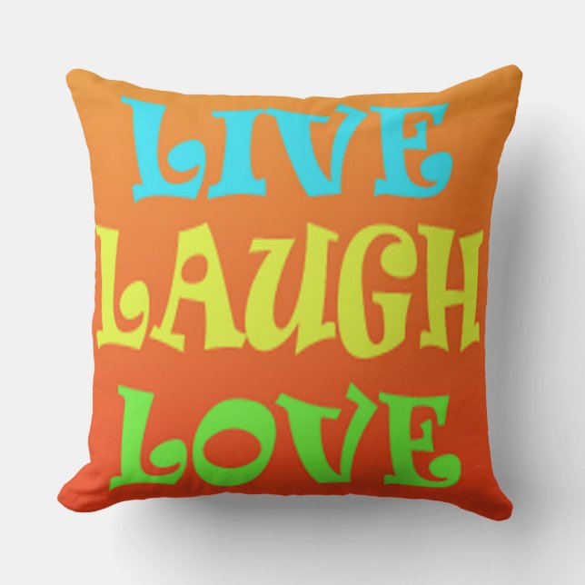 Retro Live Lagh Liebe Kissen (Vorderseite)