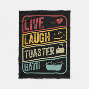 Retro Live Lagh Toaster Bath Skeletto Funny Hallo Fleecedecke