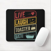Retro Live Lagh Toaster Bath Skeletto Funny Hallo Mousepad (Mit Mouse)