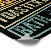 Retro Live Lagh Toaster Bath Skeletto Funny Hallo Poster (Ecke)