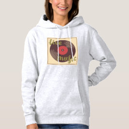 Retro Live Music Vinyl Record Hoodie