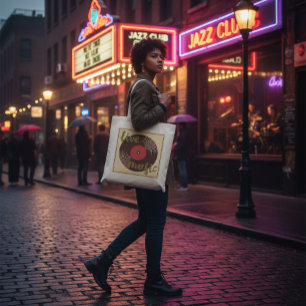 Retro-Live-Musik-Vinyl-Schürzentasche Tragetasche