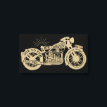 Retro Live to Ride Vintages Motorrad mit Text Leinwanddruck<br><div class="desc">Coole gedehnte Leinwand für Biker mit einem Vintagen Retro-Motorrad mit schwarzem Festtext auf schwarzem Hintergrund - Live to Ride, Ride to Live, Liebe the Journey, Ride On & On, Life ist zu kurz für den Verkehr, Route 66, No Guts, No Glory, Free as a Bird mit einer goldenen Sternexplosion /...</div>