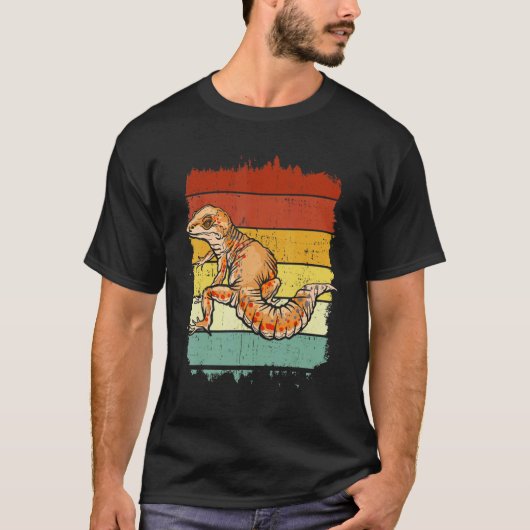 Retro Lizard Reptile Vintag Leopard Gecko T-Shirt (Vorderseite)