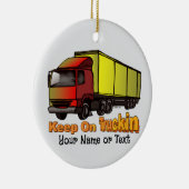 Retro-LKW 1 Keramik Ornament (Rechts)