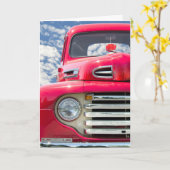 Retro-LKW Karte (Gelbe Blume)