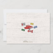 Retro LKW-Party Einladung (Rückseite)