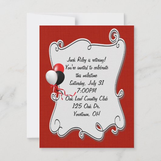 Retro LKW-Party Einladung (Rückseite)