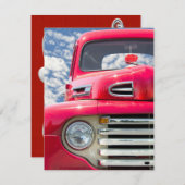 Retro LKW-Party Einladung (Vorne/Hinten)