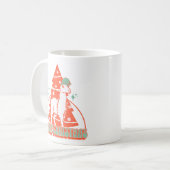 Retro Llama Alpaca Weihnachtstiercharakter Kaffeetasse (Vorderseite Links)