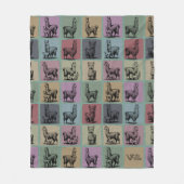 Retro Llama Blanket Gemütlich Alpaca Tier für Gesc Fleecedecke (Vorderseite)