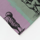Retro Llama Blanket Gemütlich Alpaca Tier für Gesc Fleecedecke (Ecke)