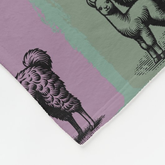 Retro Llama Blanket Gemütlich Alpaca Tier für Gesc Fleecedecke (Ecke)