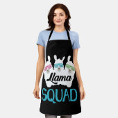 Retro Llama Niedlich Llama Squad der 80er Jahre Schürze (Getragen)