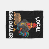 Retro Local Egg Händler Shirt, Lustiges Osterhuhn Fleecedecke (Vorderseite (Horizontal))