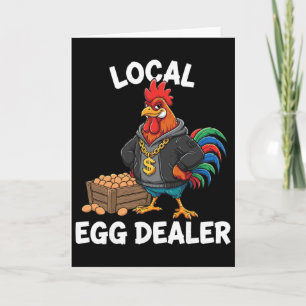 Retro Local Egg Händler Shirt, Lustiges Osterhuhn Karte