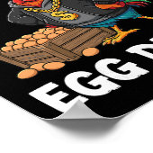 Retro Local Egg Händler Shirt, Lustiges Ostern Huh Poster (Ecke)