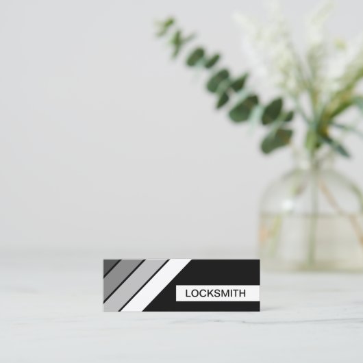 Retro LOCKSMITH Mini Visitenkarte (Stehend Vorderseite)