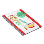 Retro-Löffel Backgirl Kochbuch Rezept Notebook Notizblock (Rechte Seite)