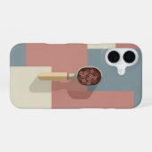 Retro Löffel und Kaffeebohnen iPhone 16 Hülle (Rückseite (Horizontal))