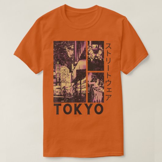 Retro Lofi Tokyo Japanese Streetwear Aesthetic Gra T-Shirt (Design vorne)